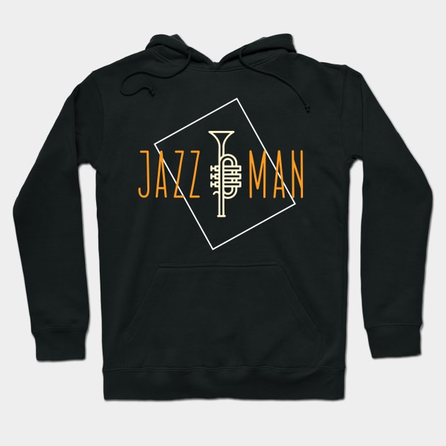 Jazz Man - Cool Jazz Trumpeter - Trumpet Hoodie by WIZECROW